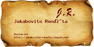 Jakabovits Renáta névjegykártya