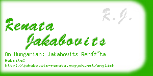 renata jakabovits business card